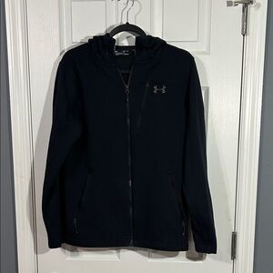 Women’s Under Armour Midnight Black Zip-Up hooded Jacket Size Small